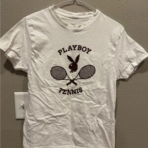 Playboy White Graphic Tee